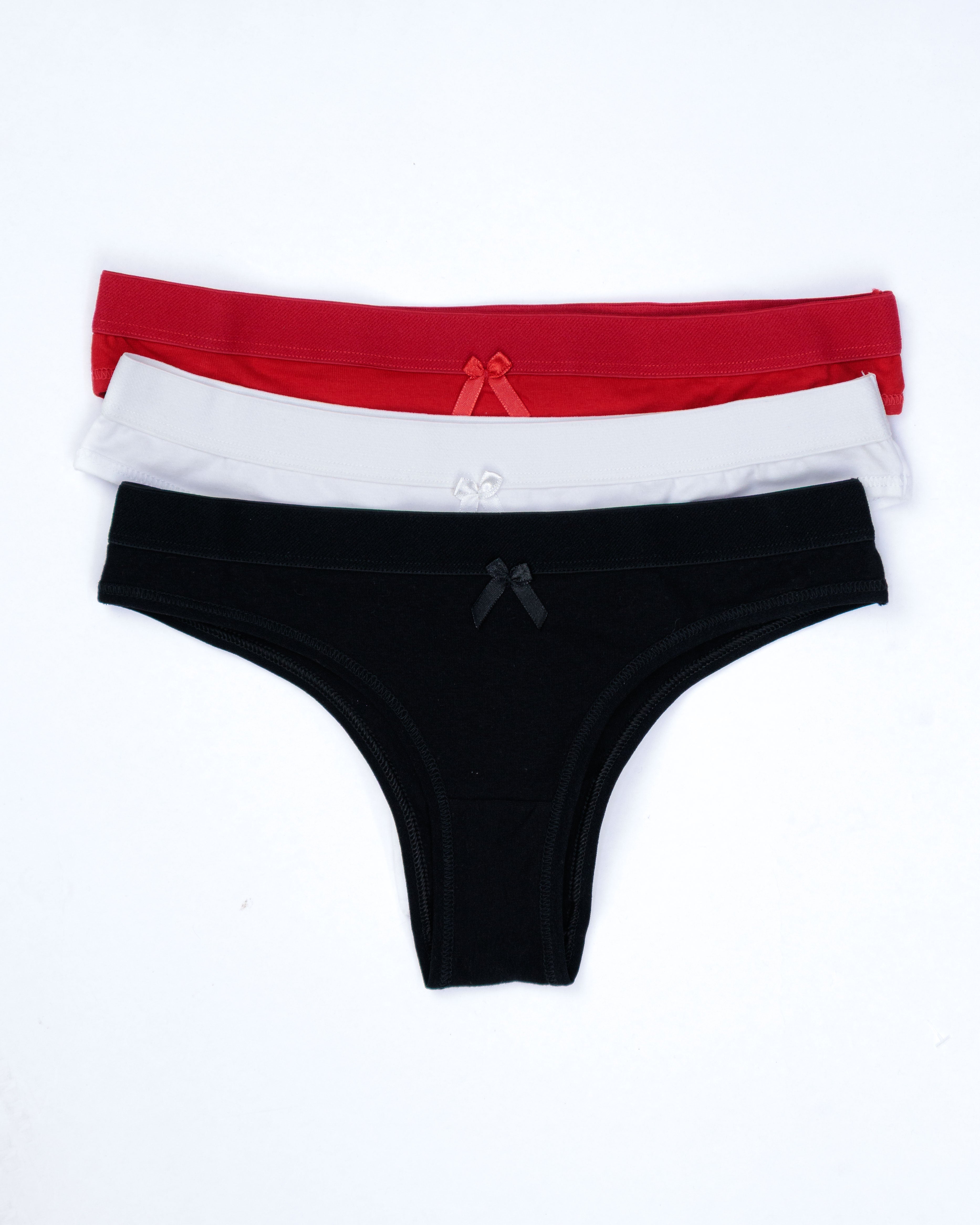 PACK X3 BIKINI CON LIGA ALGODON