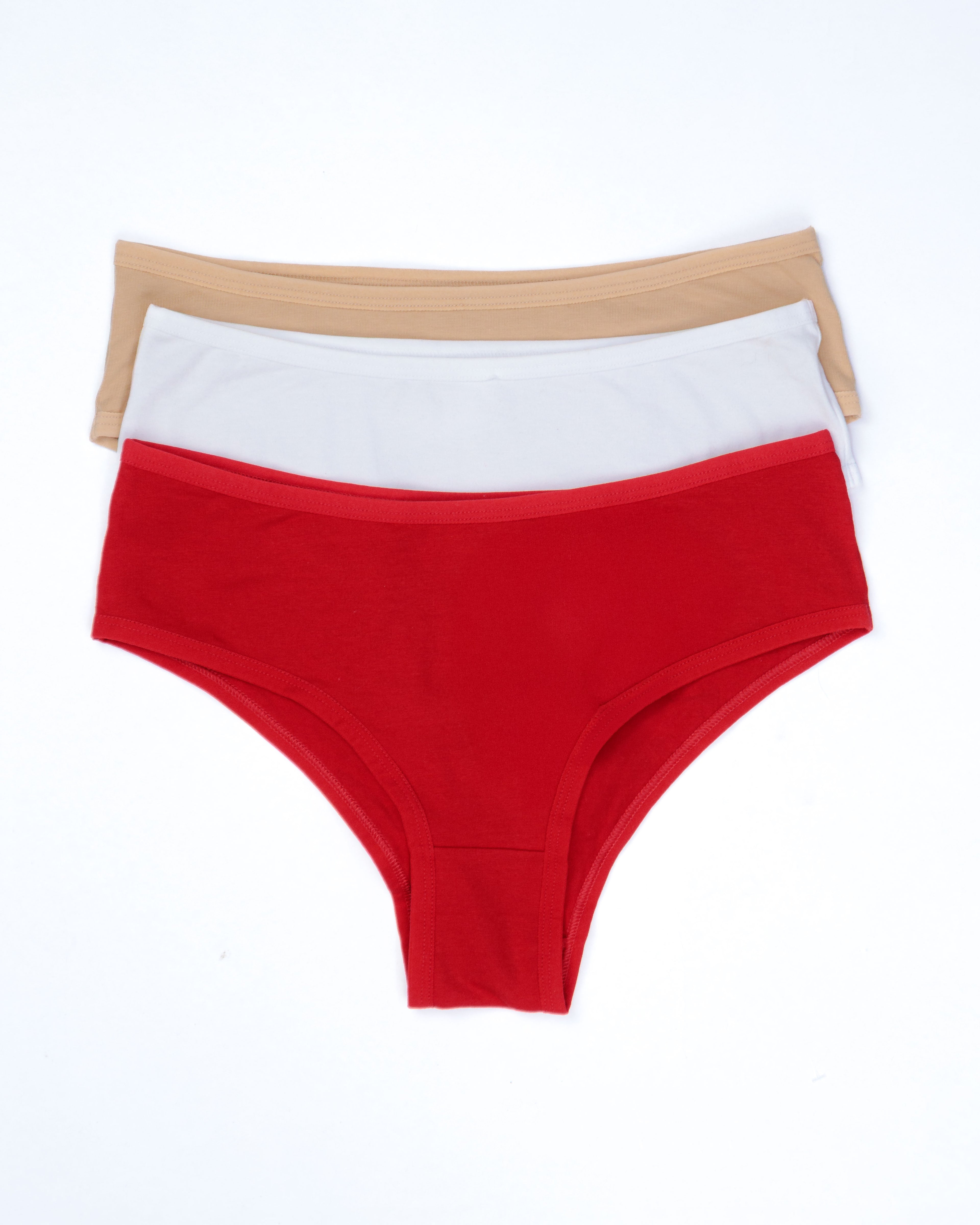 PACK X3 BIKINI CLASICO ALGODON