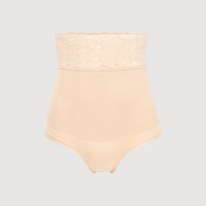 Faja modeladora con algodón y tecnología powernet, blonda siliconada