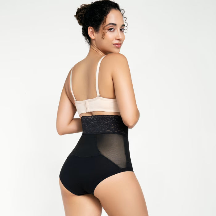 Faja modeladora con algodón y tecnología powernet, blonda siliconada