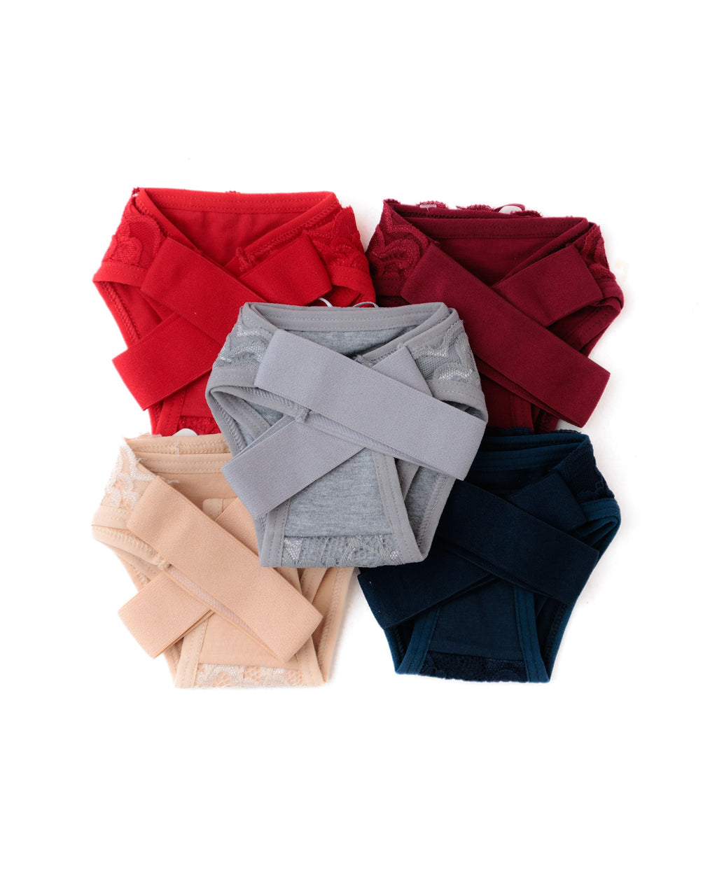 PACK X6 HILO CON APLIQUES DE ENCAJE ALGODON