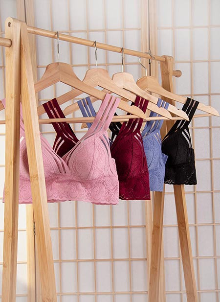 BRALETTE FULL ENCAJE CON FORRO DE ALGODON X UND